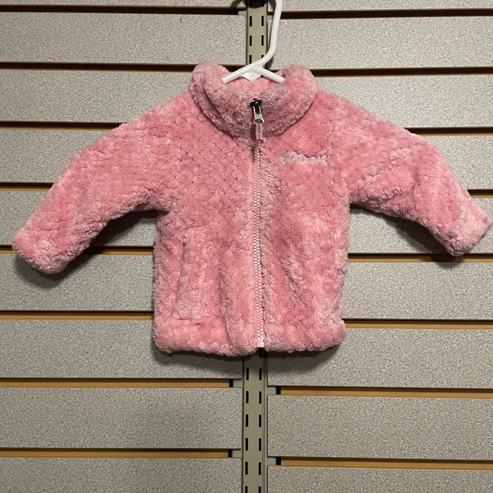Columbia Pink Fuzzy Zip-Up Kids Hoodie